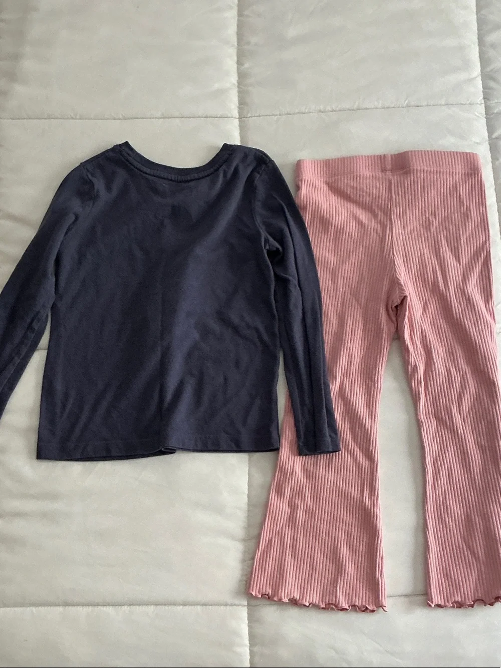 jumping beans Navy Bow Graphic Pajama Top & Pink Ribbed Pants